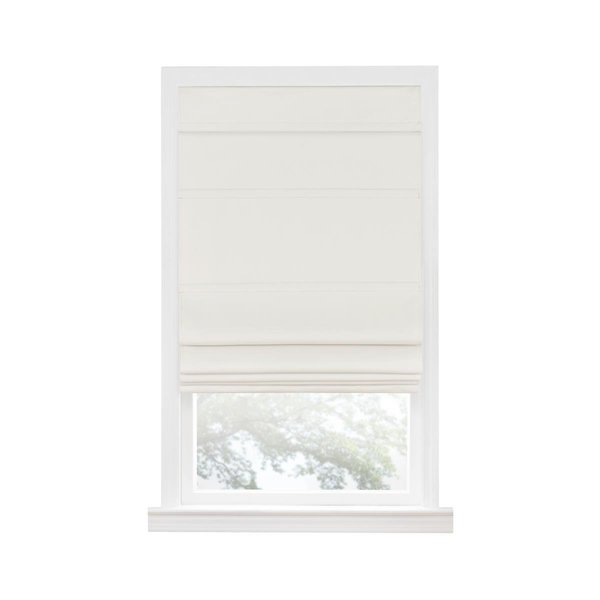 Eyecatcher 31 x 64 in. Cordless Roman Shade, Ivory EY2511747